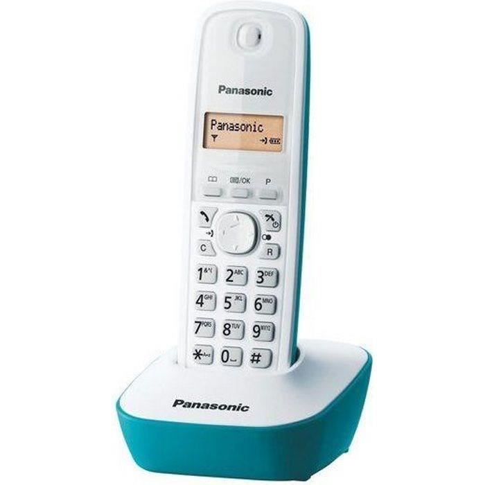 Panasonic KX-TG1611FRC  Téléphone sans fil DECT sans répondeur Bleu