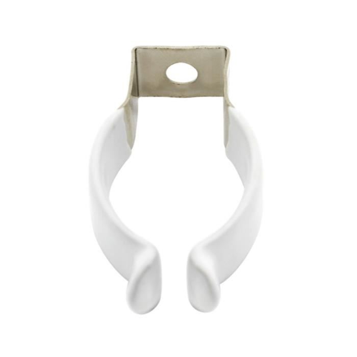 Clips En U Pour Tube LED - Lot De 24 Pièces, Acier Inoxydable Avec Protection Plastique, Fixation Facile Sans Perçage, Blanc