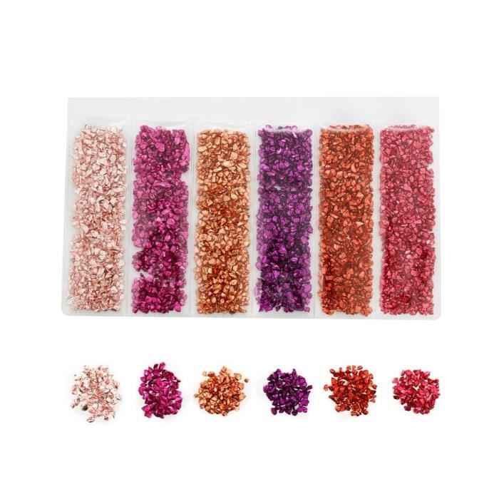 Décoratif DIY Pierre De Verre Concassé 200g - Taille 2-3mm - Pour Résine, DIY Ongles, Décoration - Blanc Symphonique éclats Iridescents Diy