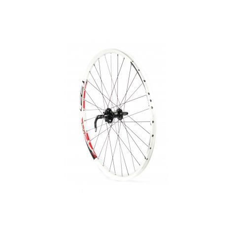 Roue avant VTT Free-Ride Disc Blanc - RODI - Moyeu roulement annulaire - Axe 100 mm