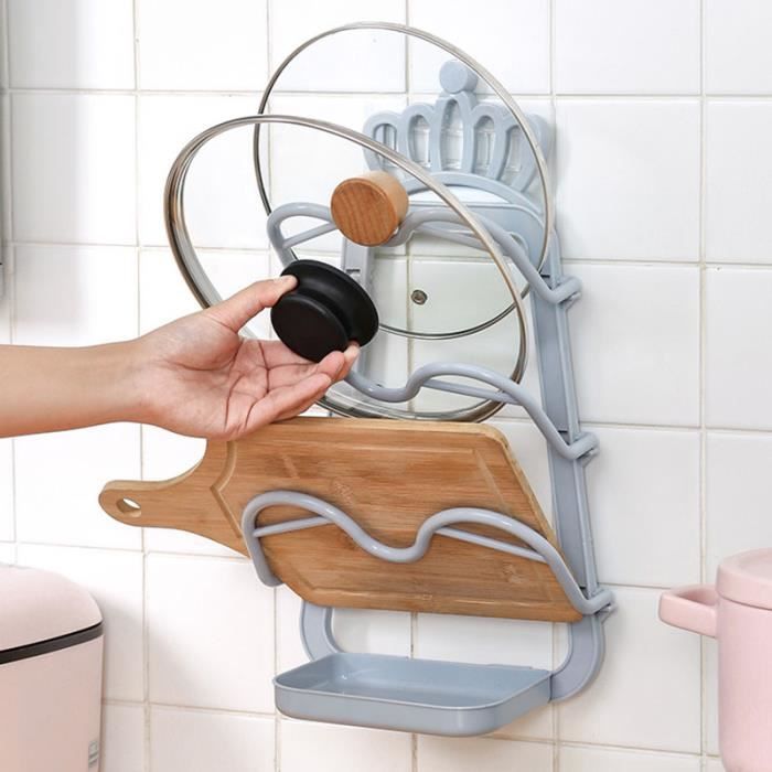 Organisateur De Couvercles De Casseroles - Range-Couvercles Pliable Avec Égouttoir Intégré - 8