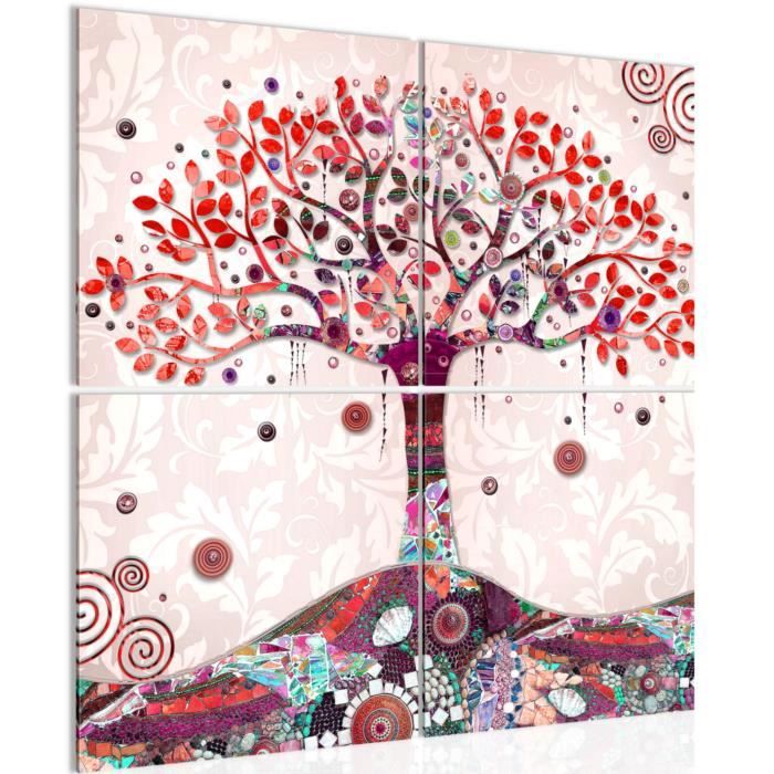Tableau Toile Gustav Klimt – Arbre De Vie Moderne 1 Pièce, Abstrait Coloré, Décoration Murale Salon & Chambre