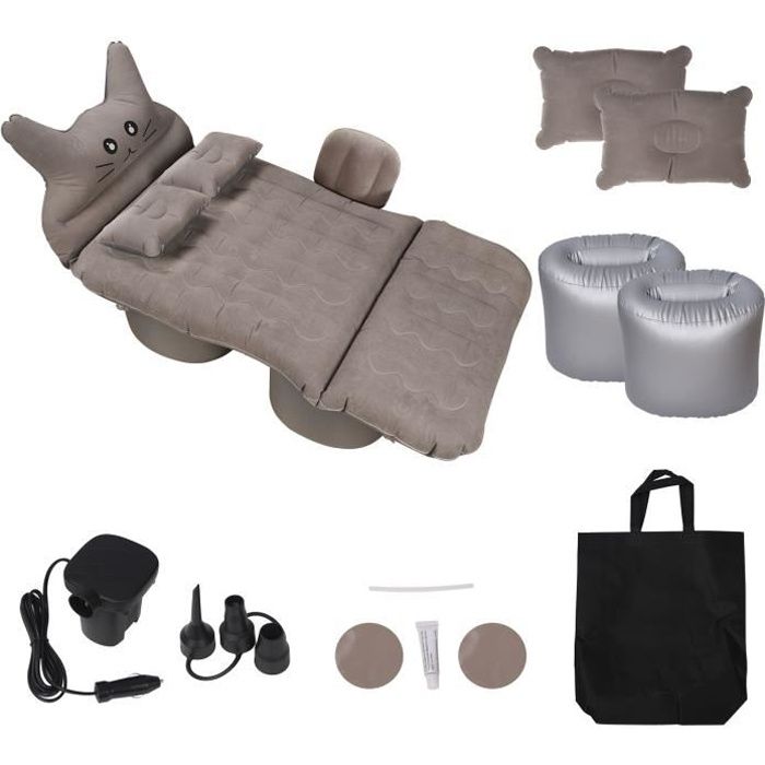 Matelas Gonflable Voiture Dioche – Siège Air + 2 Oreillers, Pompe Incluse, Pour SUV Et Berlines, Camping Et Voyage