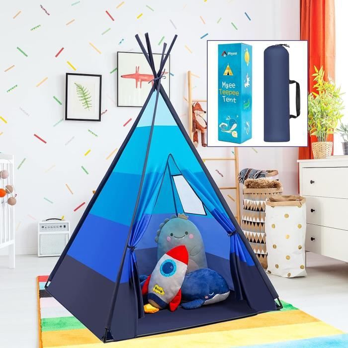 Tente De Jeu Pour Enfants Wilwolfer - Maisonnette Intérieur/extérieur Avec Lumières étoiles Et Tapis