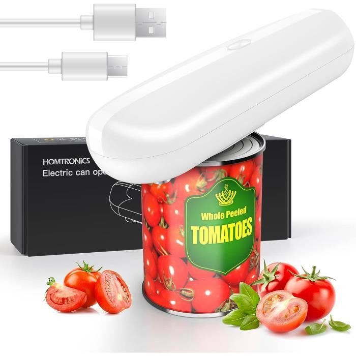 Ouvre-boîte électrique Sans Fil - Bord Lisse Et Sûr - Ouverture Automatique - Avec Aimant Et Piles AA - Pour La Cuisine