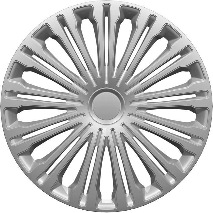 Simoni Racing Lot De 4 Enjoliveurs Orden 14 Pouces - Gris Argenté Universel