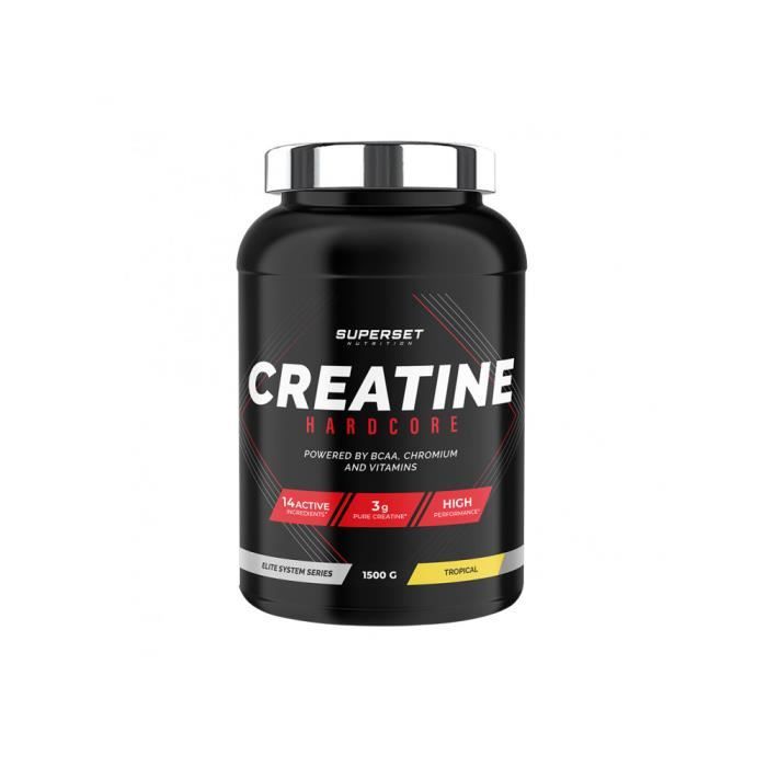 CREATINE HARDCORE (1,5Kg)| Créatines|Tropical|Superset Nutrition ropical