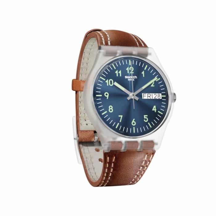 Swatch Windy Dune Unisex 34mm Bracelet Cuir Marron Quartz Montre GE709 -  Achat / Vente bracelet - gourmette Swatch Windy Dune Unisex 34mm Mixte  Adulte - Cd