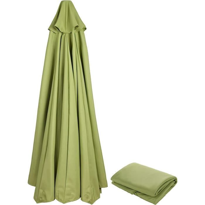 Toile De Remplacement Ronde Pour Parasol Déporté 3m - 8 Baleines - Housse En Polyester Imperméable UV - Couleurs Variées - 5