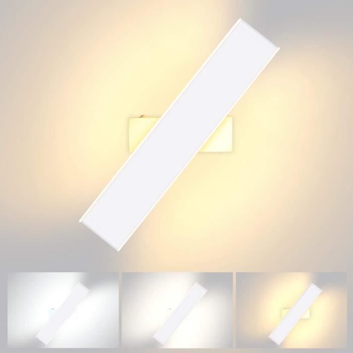 LED Longue Barre Applique Murale Interieur Dimmable Noir Lampe Murale Minimaliste Design Moderne Acrylique Réglable Lampe De Nuit Éclairage Mural