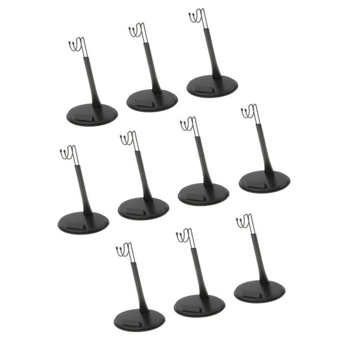 Lot De 10 Supports De Poupée Réglables Transparents & Roses – Présentoirs Stables Pour Poupées 9-11 Pouces