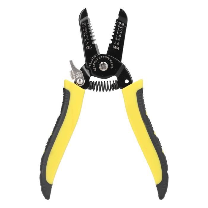 Pince à Dénuder électrique - Plastique Et Carbone Acier - 18x6,5cm - Outil Pratique Pour Câbles