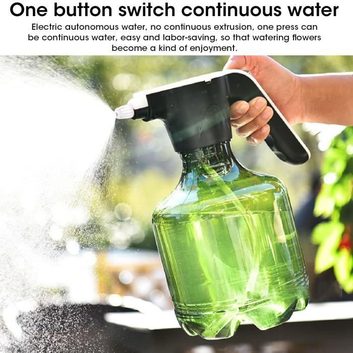Vaporisateur électrique Rechargeable USB - Capacité 1 Litre - Pour Jardin, Nettoyage Intérieur/extérieur - Buse Réglable - 7