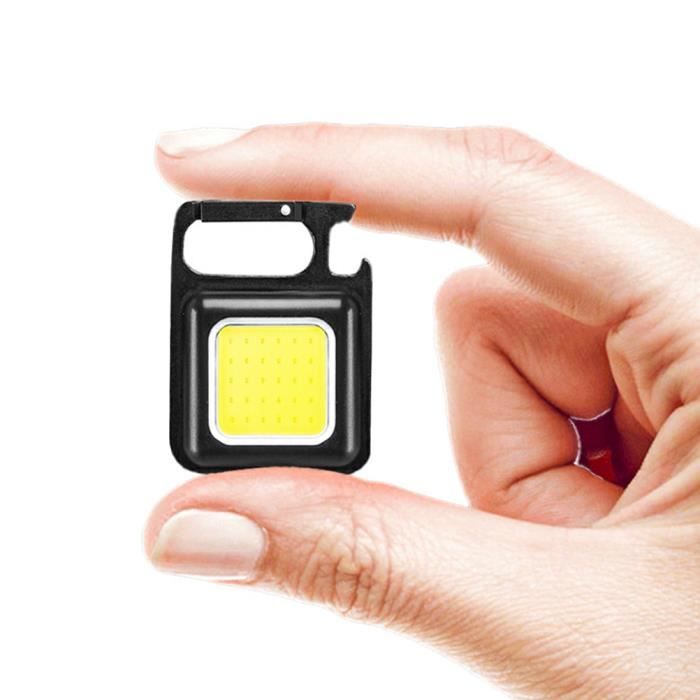 vgeby mini lampe de poche porte-clés (1) petites lampes de poche cob porte-clés lumineux et rechargeable sport outillage noir