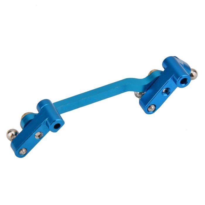 Drfeify Biellettes De Direction En Métal – Pour FY-01/02/03/04/05/07, WLtoys 12428 12423, JJRC Q39 – Anodisées Bleues, Vis Incluses