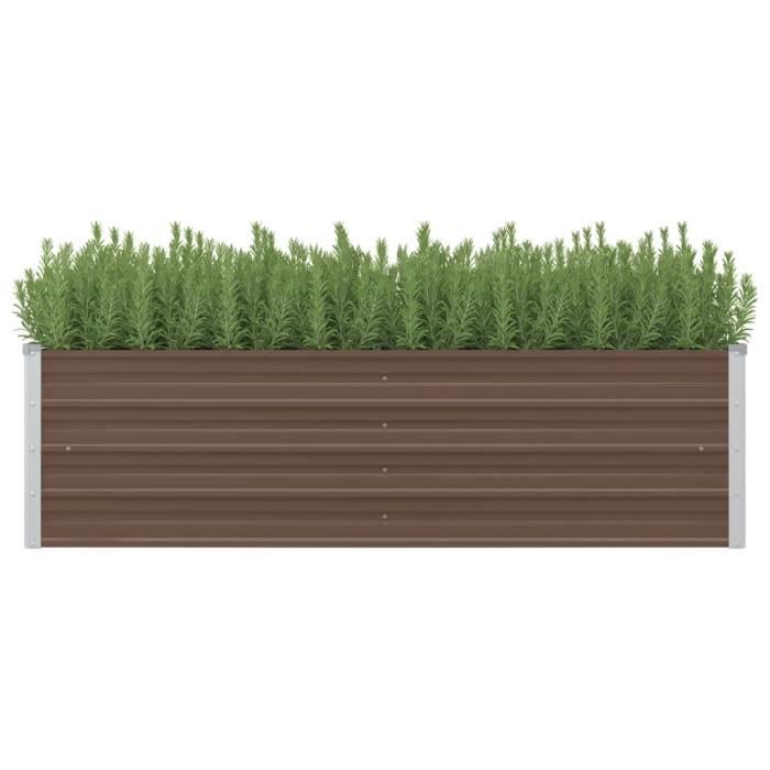 vidaXL Lit surélevé de jardin 160x40x45 cm Acier galvanisé - vue 3