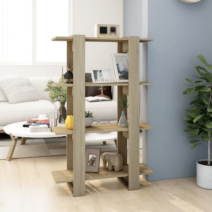 Bibliothèque - vidaXL - Chêne sonoma - 80x30x1235 cm - Meuble moderne - Séparateur de pièce