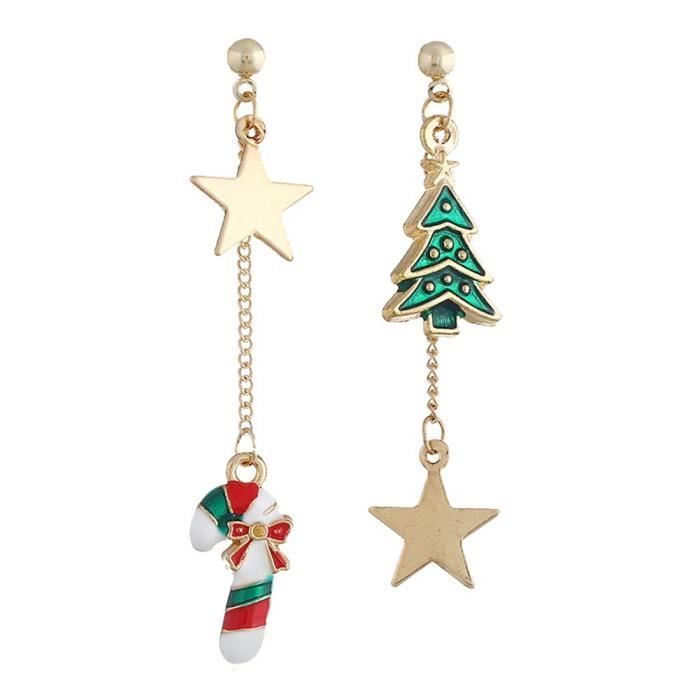 Noël Boucles Doreilles De Mignonne Forme De Boule En Peluche Kawaii Père Noël En Oreilles Percées Bijoux Mode Brillant Strass