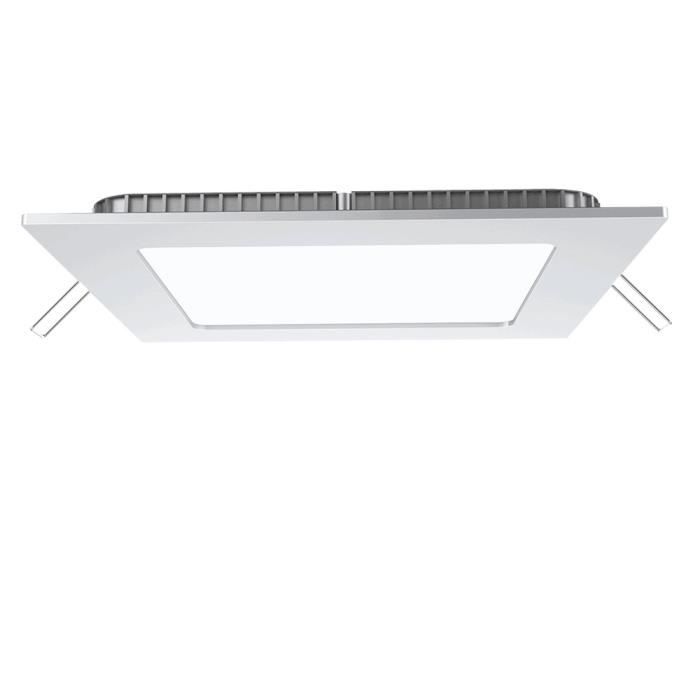 Panel DEL panneau encastré lampe LED éclairage installation plafond mural  aluminium carré - Cdiscount Maison