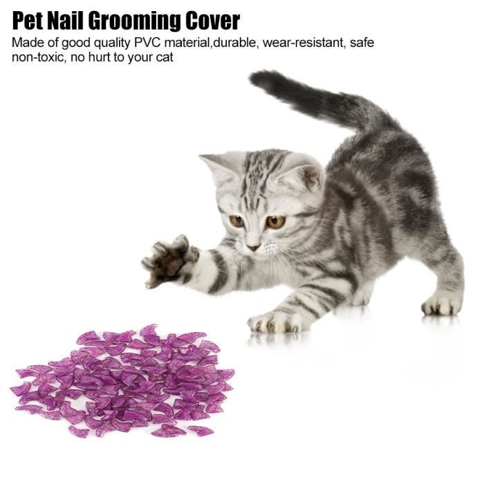 Couvre-ongles pour chat - Vvikizy - 100PCS - PVC Durable - 4 Tailles - 2 Couleurs