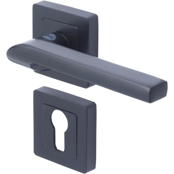 YALE YPP7 PE Poignée de porte carrée de 7 YALE Modèle Sienna passage de cylindre euro
