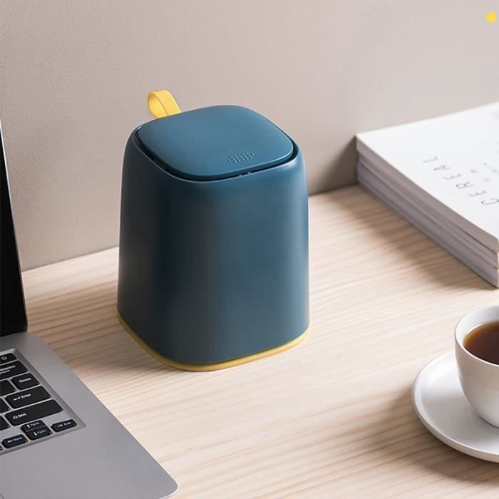 Mini Poubelle De Bureau Cuisine Avec 3 Rouleaux De Sacs Poubelles, Mignonne Petite Poubelle De