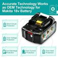 Batterie,1x 5.5Ah BL1850 18V Li-Ion LXT Batteria agli ioni di litio BL1850B con LED,Compatibile con lo strumento a batteria Makita-1