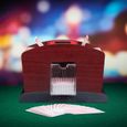 Mélangeur de cartes automatique Relaxdays - 2 jeux - Noir-brun - pour Poker et Casino-1