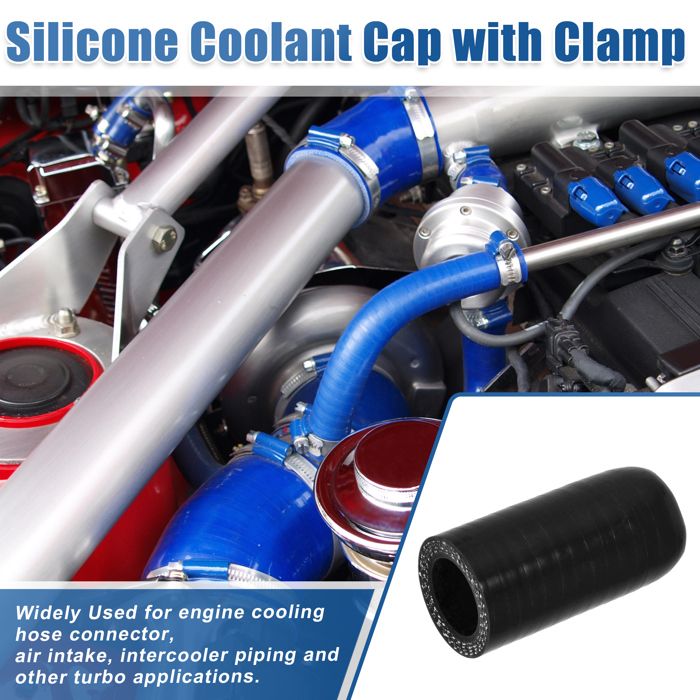 X AUTOHAUX 1 Ensemble De Tuyau De 22 Mm ID 500 Mm De Longueur 0° Noir