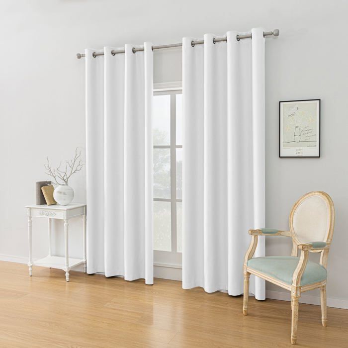 Rideaux Velours Occultant Lot De 2 - 140x280 Cm, Thermique Isolant, Bleu, Neufs