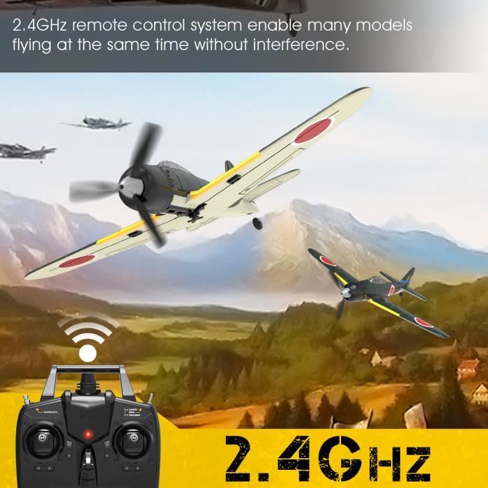 Avec 1 batterie-Zero Rc Avion 2.4g 4ch Télécommande Avion Epp 400mm ...