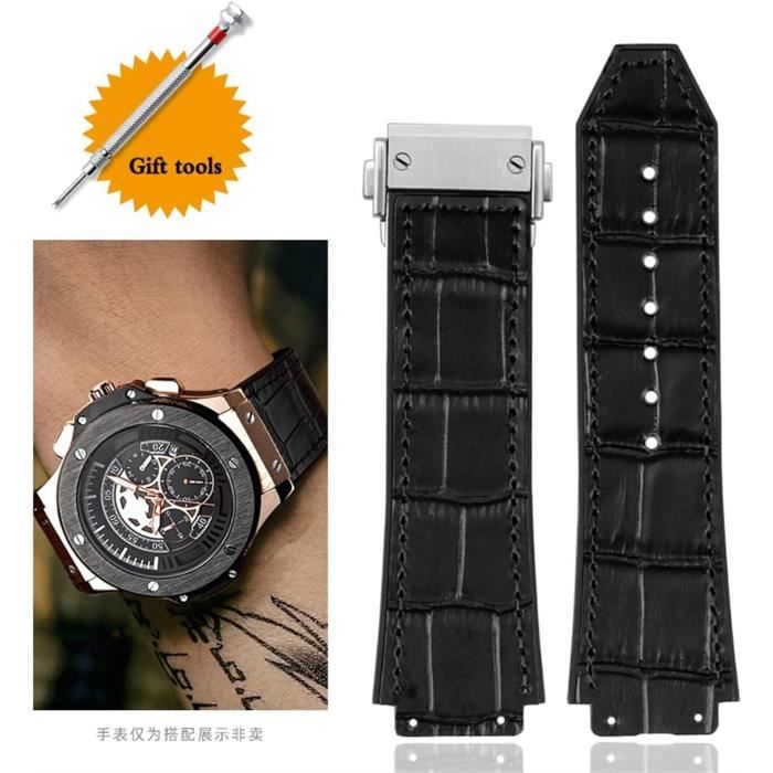 Montre hublot hotsell bracelet cuir marron