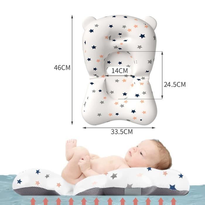 coussin de bain pour bébé Tapis de bain pour bébé antidérapant doux à  séchage rapide léger assis et couché coussin AB59