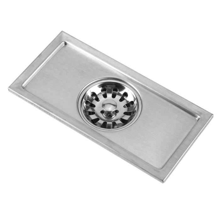 Siphon De Sol, Siphon De Sol En Acier Inoxydable 110 X 156 Mm Avec Grille Amovible Anti Odeur Pour Salle De Bain Cuisine Et Buanderie 99049327