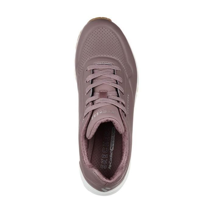 Baskets Skechers Uno mauve femme Violet Cdiscount Chaussures