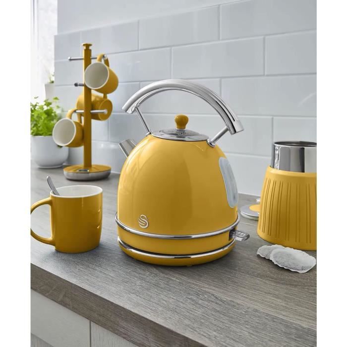 SCHÄFER RETRO Bouilloire 1,7 litre BLANC doré