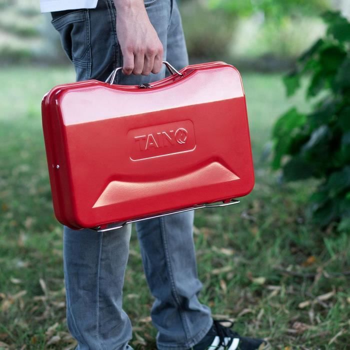 Tentock Draagbare houtskoolbarbecue, picknickgrill, camping, vouwgrill, roestvrij staal, outdoor, opvouwbare barbecue, winddicht, campinggrills met draagtas, voor tuin, wandelen, picknick, vissen