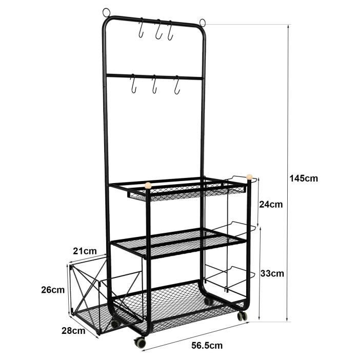 WDJBPSH Support De Rangement Pour Tapis De Yoga Sur Roulettes, Très Grand Chariot De Rangement Pour Salle De Sport, Studio, Bureau, Classe De Fitness, Peut Contenir 20 Tapis (noir