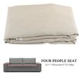 4 Siège Housse de canapé de protection confortable de chaise Couverture De divan tapis 215*350cm- crème-2