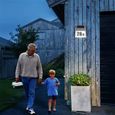 HENGMEI Numéro de maison lumineux solaire avec 2 LED, Argent, Applique murale en acier inoxydable-2