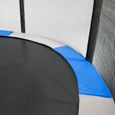 Coussin de protection pour trampoline Kangui - Ø 250 cm - Bleu et Gris - Universel et déhoussable-2