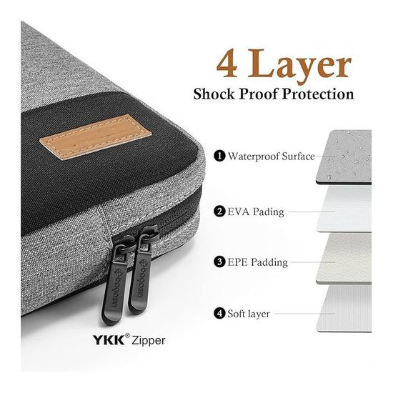 13-13,3 Pouces Housse pour Ordinateur Portable, Imperméable Poids Léger
