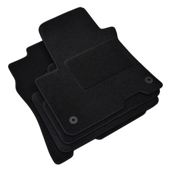 Lot De 4 Tapis De Sol Caoutchouc Pour Renault Laguna II/III Et Peugeot 407 - Noir - Antidérapant - 8