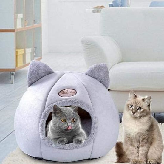 Nac Pour Chat/Chien Fermé En Forme De Tente - Dôme Douillet Chaud - Taille S (38x38x42cm) - Pour Intérieur, Voyage