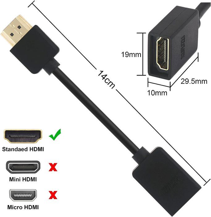 Rallonge Hdmi, Rallonge Hdmi Male Femelle, Cable Hdmi Male Femelle Pour