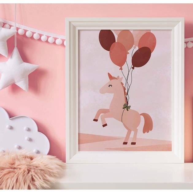 Lot De 3 Posters Chambre Enfant – Arc-en-Ciel, Papillons & Fleurs Boho, 30x40 Cm Sans Cadre