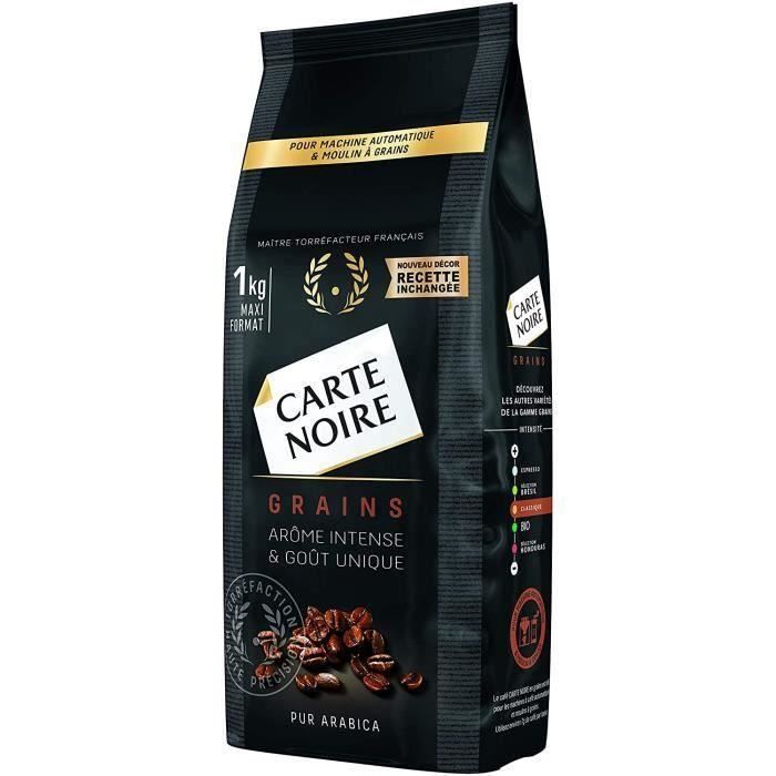 CARTE NOIRE Café en grain pur arabica classic 2x1kg pas cher 
