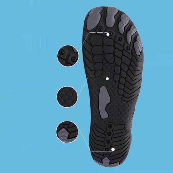 Mesing Chaussures Aquatiques Homme Femme - Pieds Nus Minimalistes, Léger Respirant Antidérapant Séchage Rapide Plage Piscine Surf