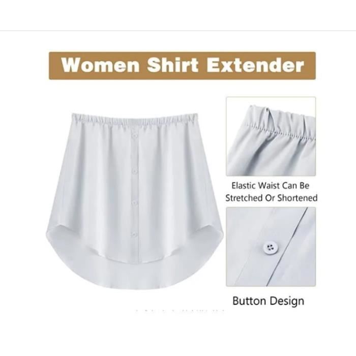 Extensions de chemise femme superposition réglable demi-longueur bas faux  haut (