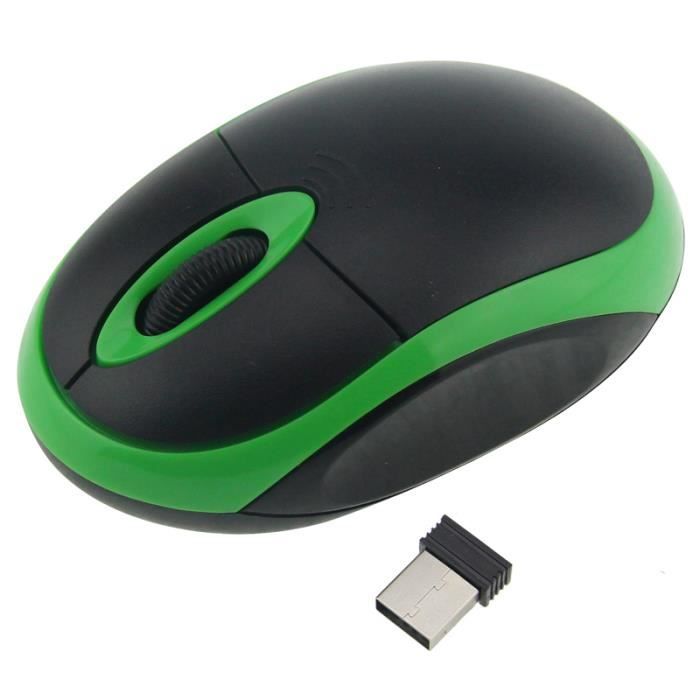 Souris sans fil, souris d’ordinateur portatif mince Vspléor 2,4 GHz avec  nanorécepteur pour ordinateur portatif, PC, portable, ordinateur (vert  menthe